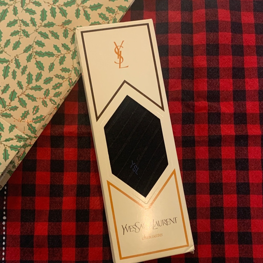 Yves Saint Laurent Classic Dress Black Socks Gift For Man Quiet Luxury NEW